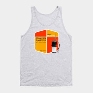 Walkie Talkie Classic Retro Logo Crest - Worn out Distressed Look Tank Top